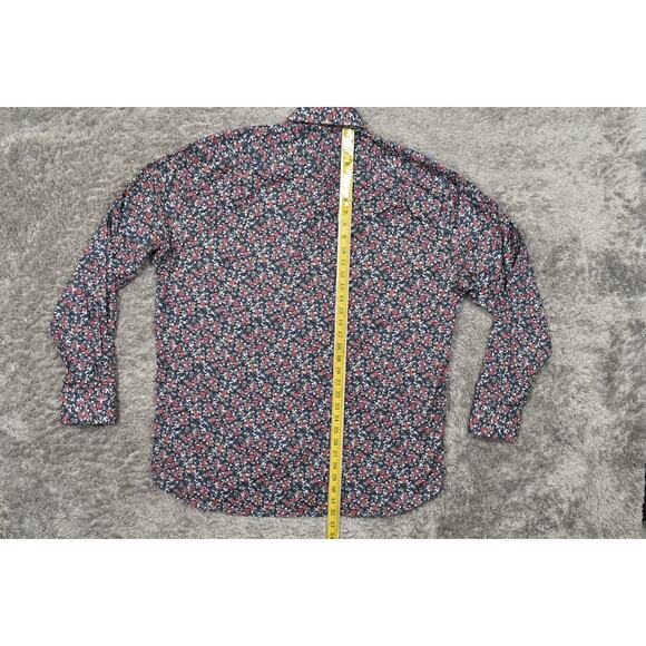 Dan Roma 2XL Cotton Shirt Multicolor Long Sleeve Made in Italy Floral - Picture 5 of 7